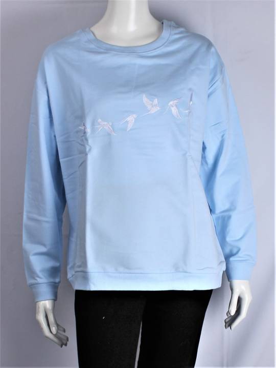 Alice & Lily sweatshirt w embroidered swallows blue STYLE : AL-SW/SS/BLU